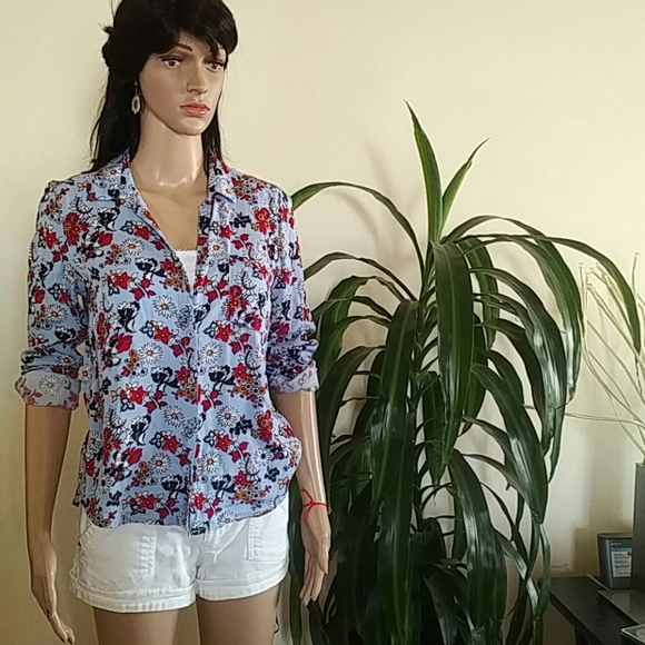 🌺 Calvin Klein Long Sleeve Blouse - Picture 2 of 12